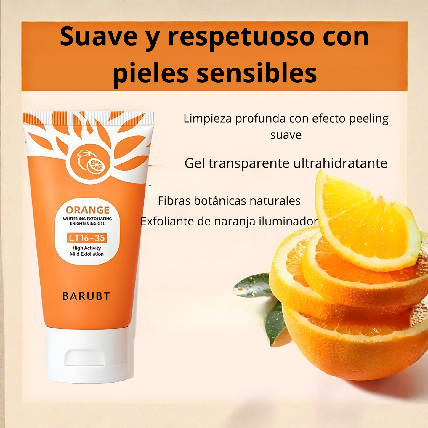 Gel exfoliador Naranja.