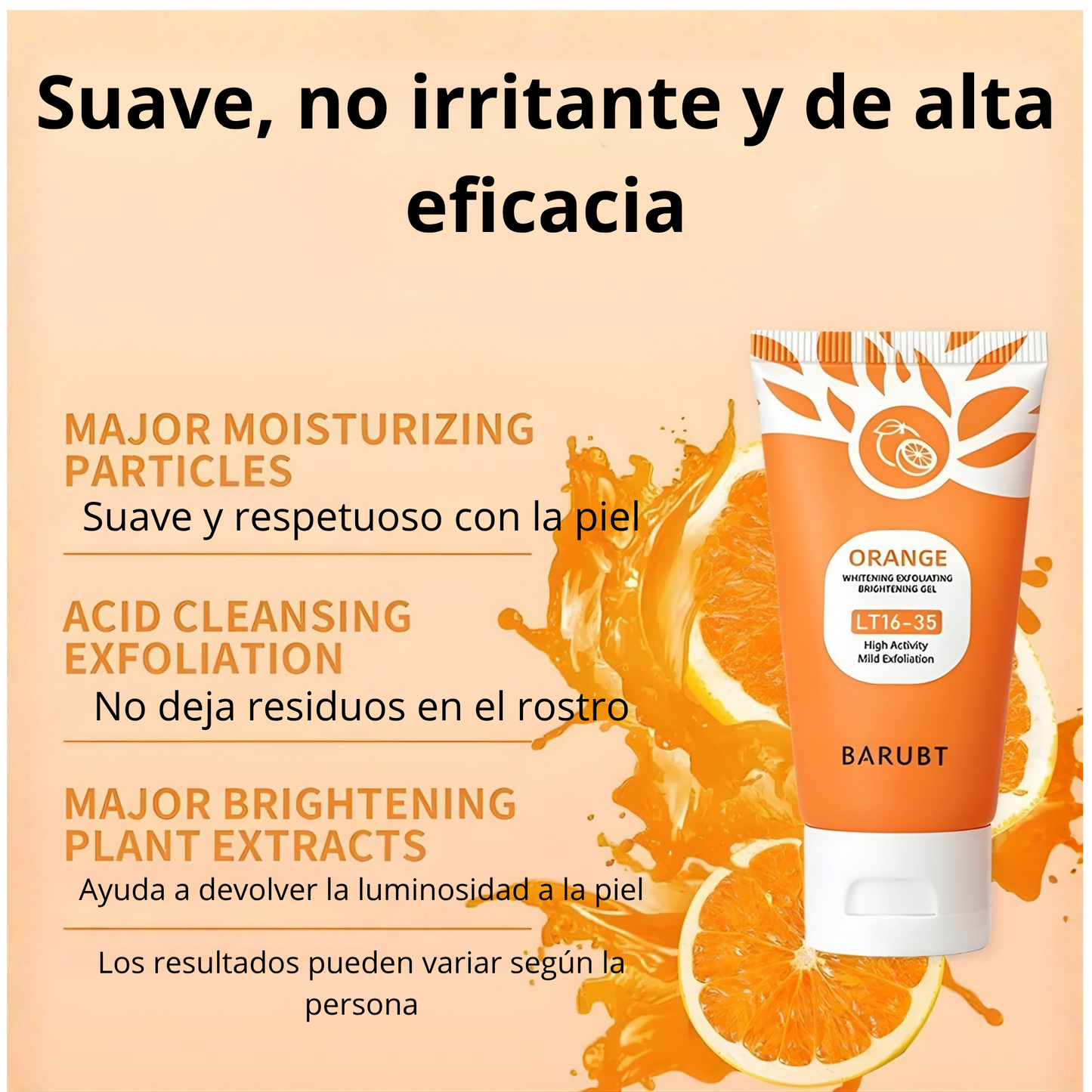 Gel exfoliador Naranja.